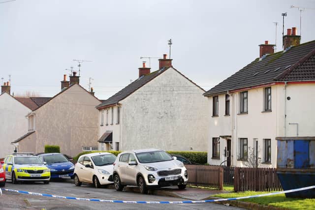 The scene on Churchlands Road in Coleraine where a man was injured in an overnight shooting incident