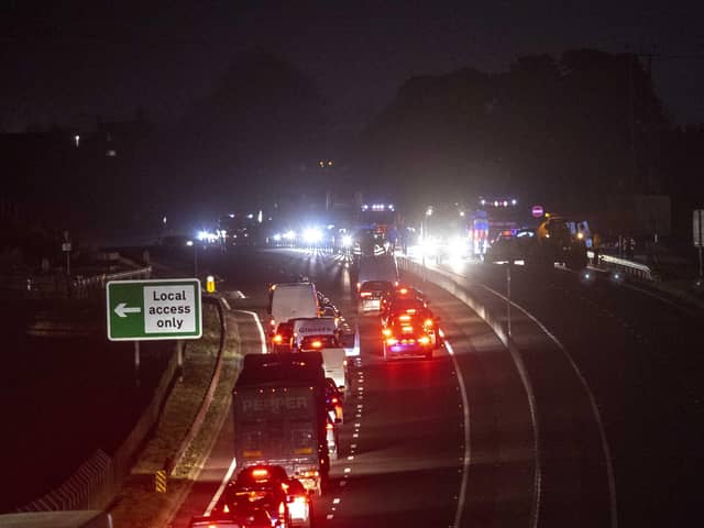 27/11/20 MCAULEY MULTIMEDIA..The scene of a serious accident on the A26 Northbound near the Froccess Trees late this afternoon.Pic Steven McAuley/McAuley Multimedia