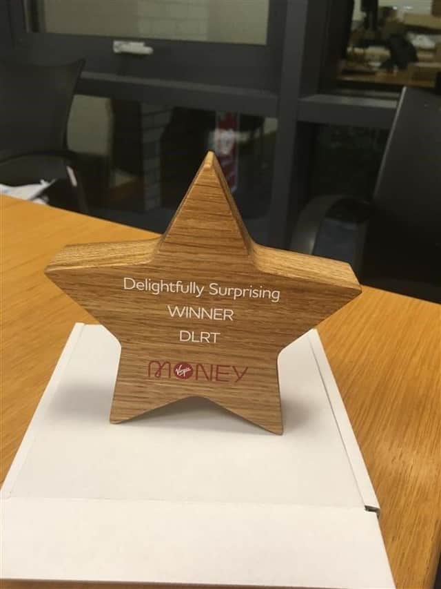 DLRT has won a Virgin Money supplier award
