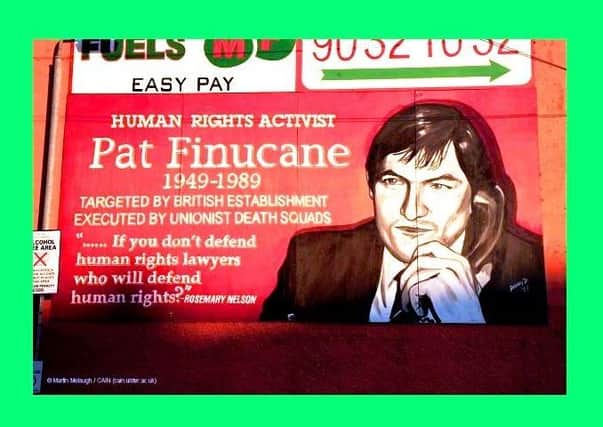 A Pat Finucane mural, captured for the CAIN web archive