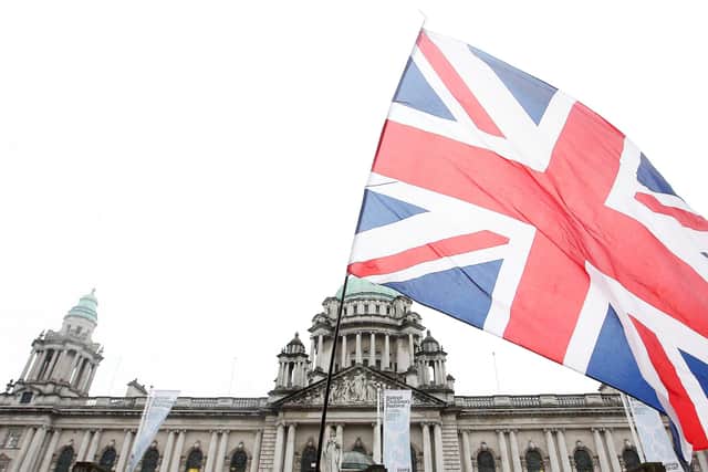 Northern Ireland- 9th March 2013 Mandatory Credit - Photo-Jonathan Porter/Presseye.  Weekly Union Flag protest at the City Hall in Belfast.  Loyalist have been protesting since the start of December last year over Belfast City Council's vote to only flay the Union Flag on certain days.