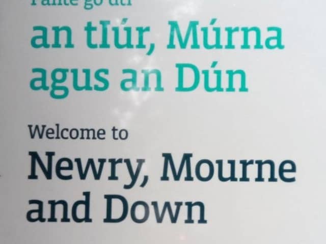 Newry, Mourne and Down council sign