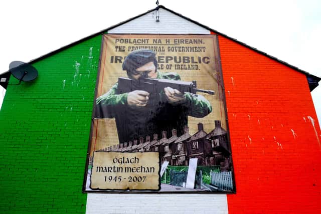 A mural in north Belfast for IRA man Martin Meehan