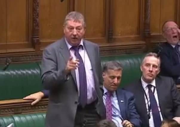 Sammy Wilson, DUP MP for East Antrim, speaks in the House of Commons on Brexit last year. Harry Patterson asks: "Perhaps Mr Wilson could let us know how or where we go from here. DUP MPs resigning in protest or pulling MLAs out of Stormont?"