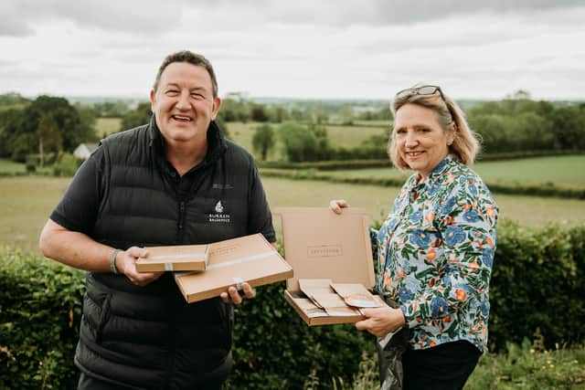 Susie Hamilton Stubber of Burren Balsamics in Armagh with development chef Bob McDonald. The company, based at Richhill in Co Armagh, is now supplying products to Harrods