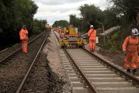 Work is being carried out on the train line