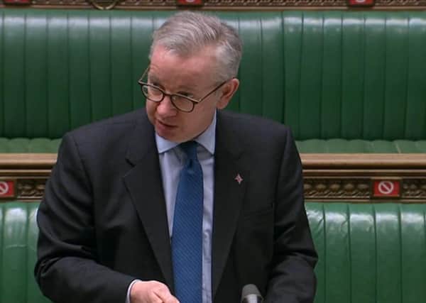 Michael Gove updates MPs on Wednesday on the Irish Sea border. Joel Davidson: "That this has been overseen by a politician whom I previously trusted as a committed unionist, is particularly troubling" Photo: PA Wire