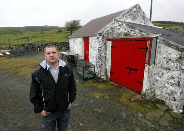 Sammy Heenan at the remote farm in the hills around Leitrim  where, as a 12-year-old boy, he heard his father's dying screams as he was executed outside his bedroom window.
