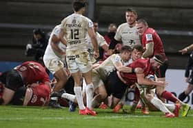 Rob Herring of Ulster scores a try during the Heineken Cup Pool B game against Toulouse at Kingspan Stadium. (Photo by Charles McQuillan/Getty Images).