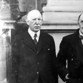 The Ulster Unionist leaders James Craig and Edward Carson. Over 96% of Protestants backed unionism 100 years ago as an act of self-determination (and as we can see by the absence of unionist culture in the ROI, self-preservation)