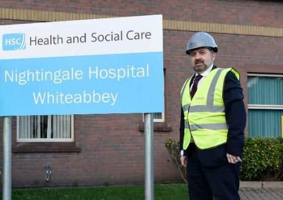 Health Minister Robin Swann on a recent visit to Whiteabbey.