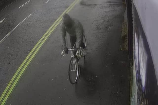 CCTV footage of the second suspect in the murder of Warren Crossan, who was shot dead in broad daylight in St Katharines Road, west Belfast on June 27.