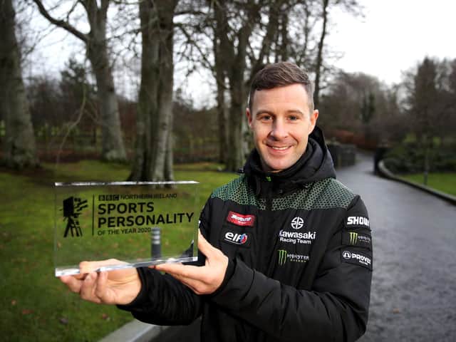 Jonathan Rea has been named BBC NI's Sports Personality of the Year for a third time.