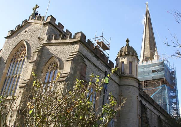 A view of St Columb's Cathedral during restoration work. Picture: JPI Media archives