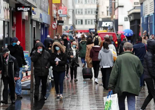 Christmas shoppers in Belfast on Friday