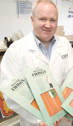 Crawford Ewing of Ewing’s Seafoods in Belfast showing the smoked salmon which again proved immensely popular over Christmas and is the market leader