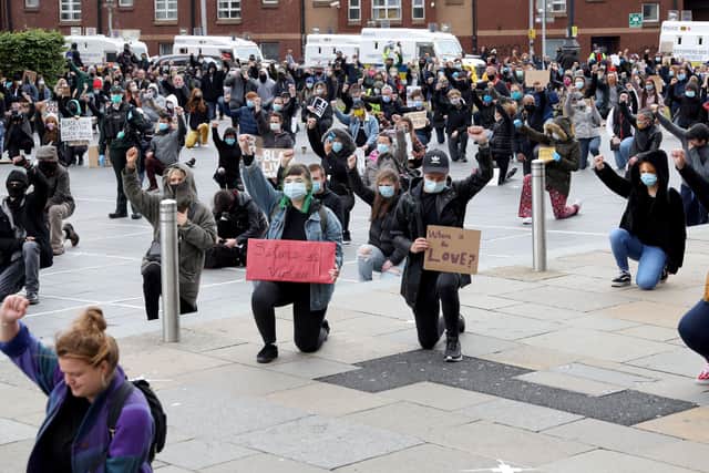 The Belfast BLM rally on June 6