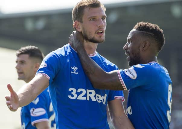 Rangers' Borna Barisic (left). Pic by PA.