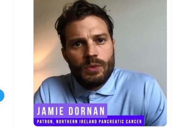Jamie Dornan video message on the NIPanC Twitter account