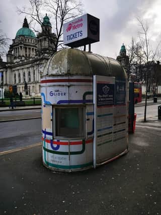 The kiosk in Belfast city centre