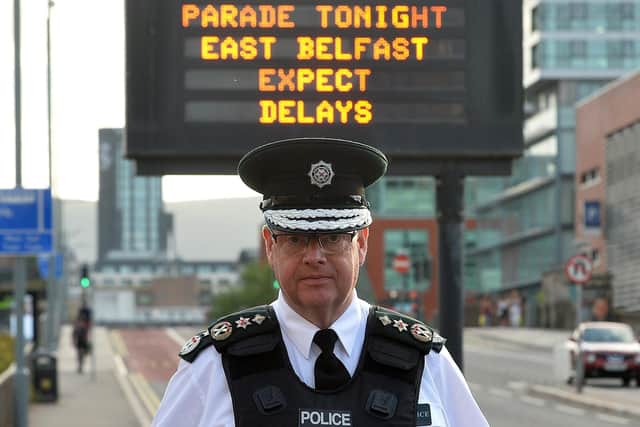 Chief Constable Simon Byrne pictured in east Belfast last June