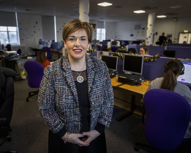 Cheryl Stewart, manager of the BT Contact Centre in Northern Ireland