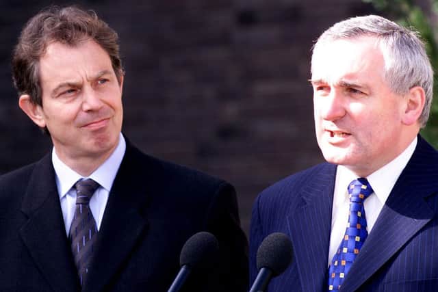Bertie Ahern (right) won the Irish general election just weeks after Tony Blair’s landslide victory
