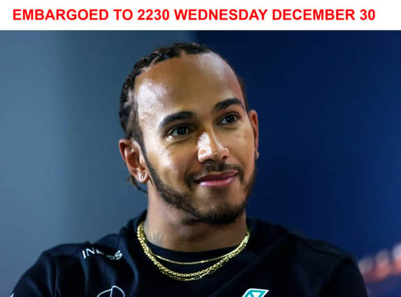 Lewis Hamilton who has been awarded a Knighthood for services to Motorsports in the New Year's Honours List.