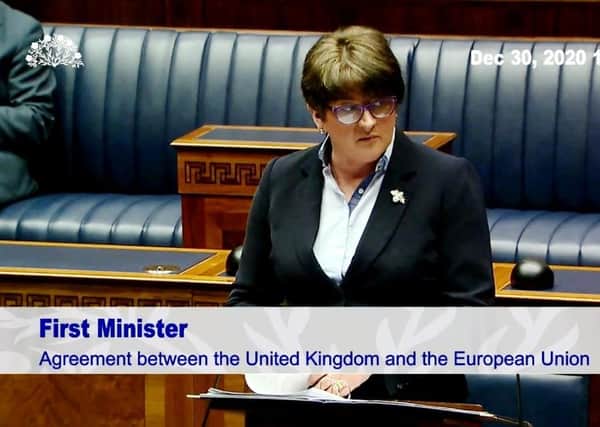 Arlene Foster in the Assembly today