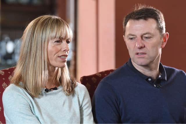 Kate and Gerry McCann, the parents of Madeleine McCann, who have said in a new year message that their "hope, energy and determination" to find her remains steadfast.