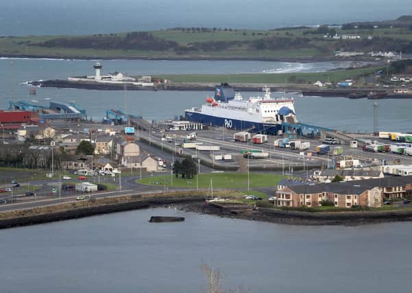 Larne port. There will now be a border between Northern Ireland and Great Britain