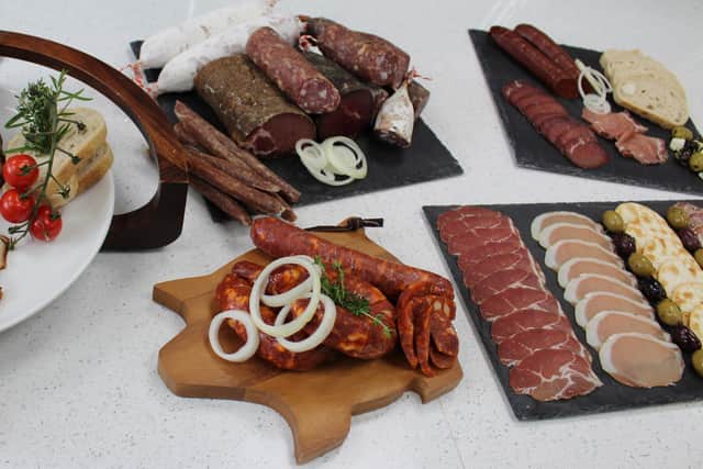 A selection of Ispini cured meats