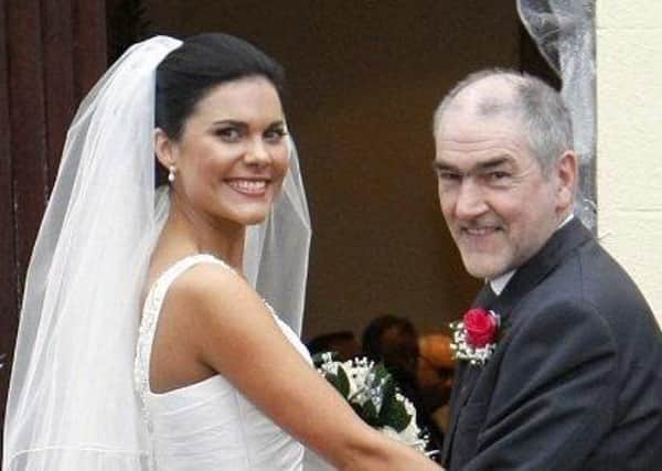 Michaella McAreavey with her father, Mickey Harte, on her wedding day in 2010.