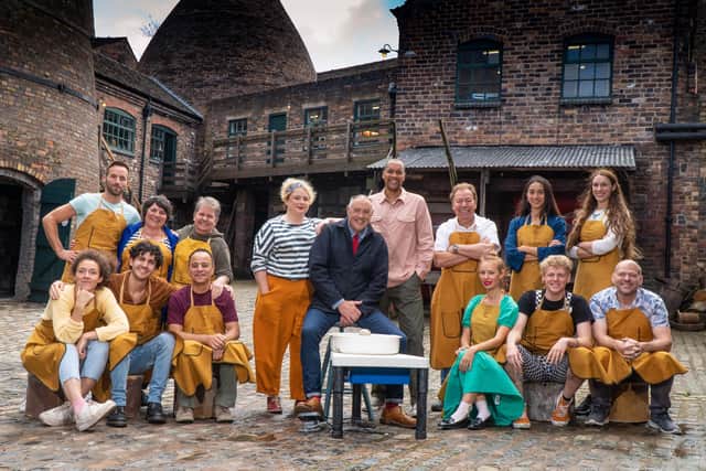 Potters with the presenter and judges