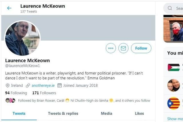 The Twitter account of Laurence McKeown