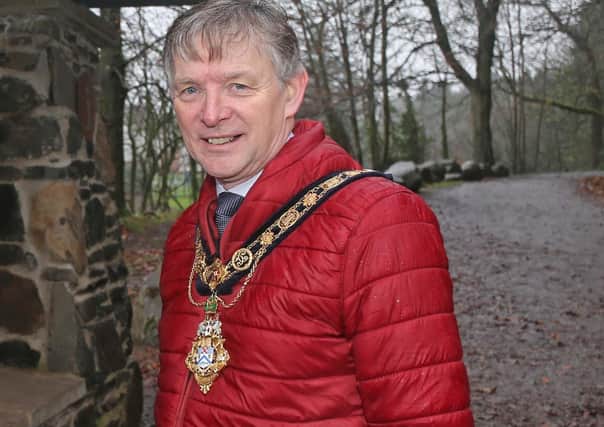 The Mayor of Causeway Coast and Glens Borough Council Alderman Mark Fielding pictured during a recent visit to Garvagh Forest