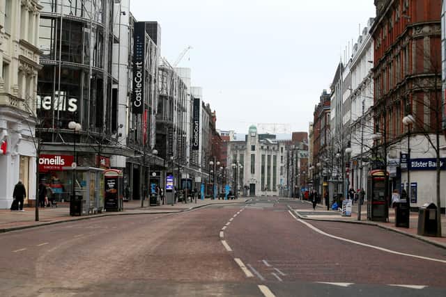 Empty Belfast streets during lockdown