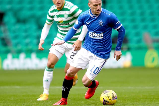 Rangers midfielder Steven Davis, poised to make his 300th appearance for the club against Motherwell on Sunday