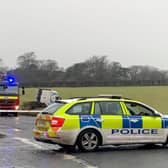 Road closed after collision