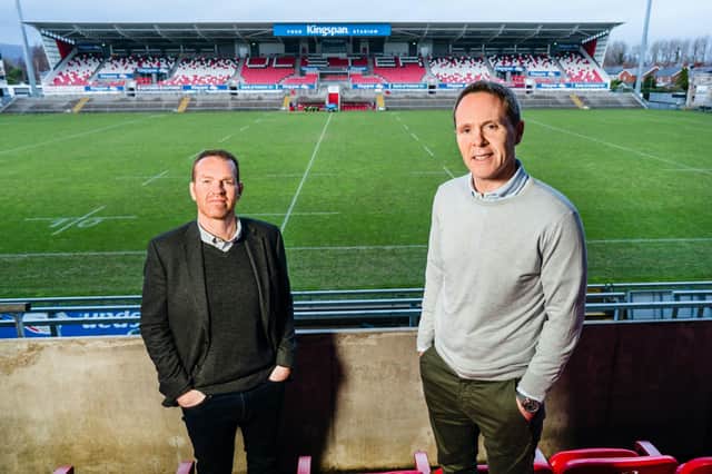 Jonny Petrie, CEO Ulster Rugby and Michael Neill, Head of Office, A&L Goodbody Belfast