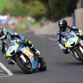 Burrows Engineering/RK Racing riders Paul Jordan and Mike Browne in action at the 2020 Cookstown 100.