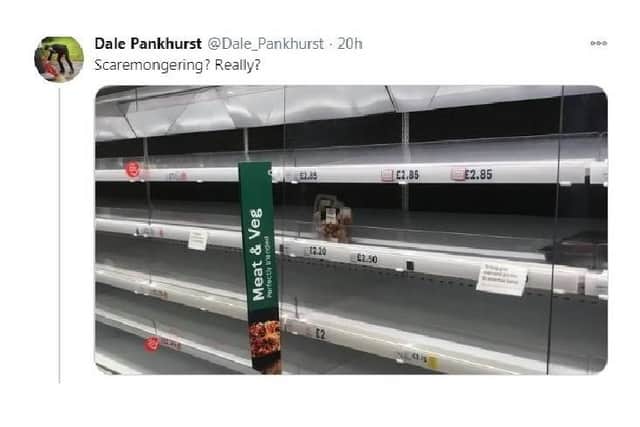 Councillor Pankhurst's tweet that he later deleted.