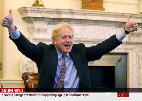 Prime minister Boris Johnson celebrates his Brexit deal with the EU on December 24, 2020
