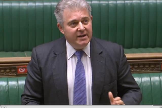 Secretary of State Brandon Lewis speaking the Commons about the Troubles victims pension, on January 20, 2021.