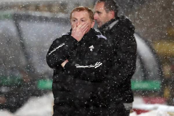 Celtic manager Neil Lennon during the Scottish Premiership match at the Toni Macaroni Arena, Livingston.
