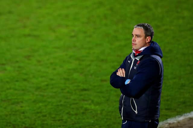 Michael Duff, manager of Cheltenham Town. (Photo by Dan Istitene/Getty Images)