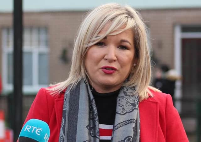 Michelle O’Neill has claimed that it is misogynistic to suggest that Sinn Féin is not a normal political party