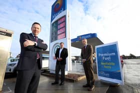 Pictured celebrating the reopening of Maxol's Portrush service station following a substantial investment of £1.73million