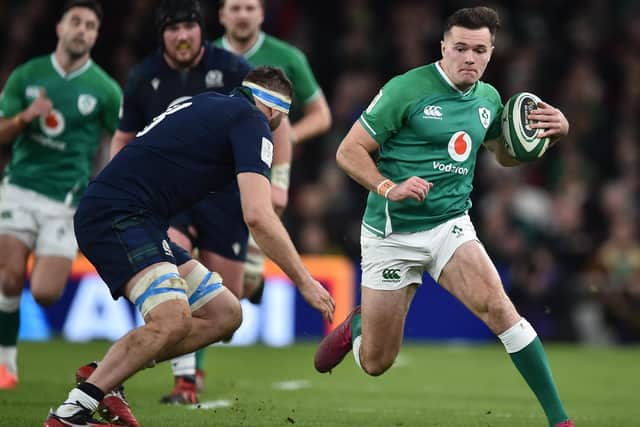 Ireland's Jacob Stockdale. Pic by Getty.