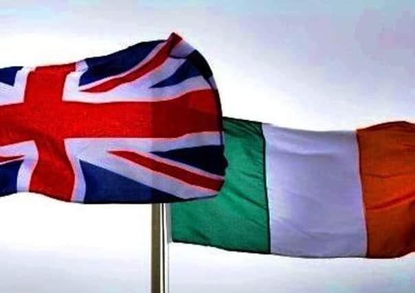 The Union flag alongside the Irish tricolour